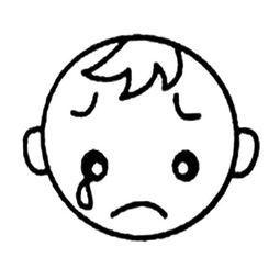 婴儿哭简笔画表情