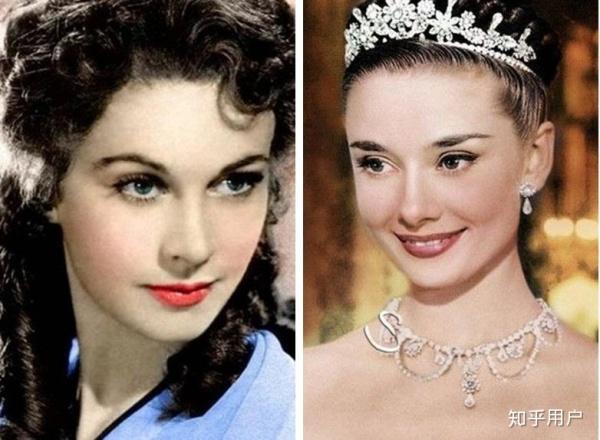 费雯丽(左)奥黛丽赫本(右)