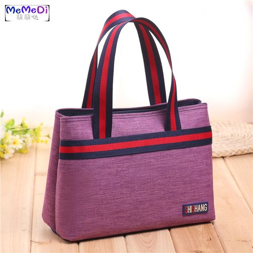 手提包女2020新款韩版小布包女士包包帆布拎袋妈咪包中老年妈妈包