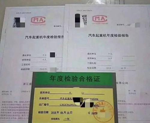 《 汽车起重机年度检验报告 》