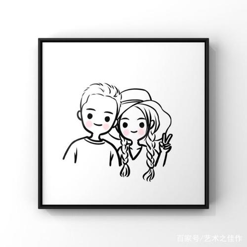 黑白情侣头像,好喜欢这种简单的画风 作者:小颖better