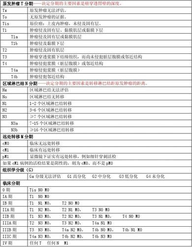06胃癌ajcc(2010年第七版)tnm分期