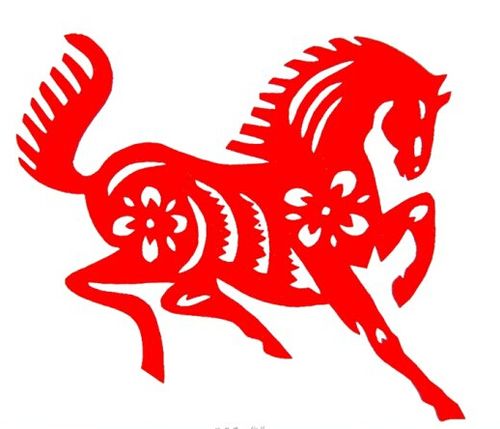 十二生肖 马 剪纸 要有步骤!