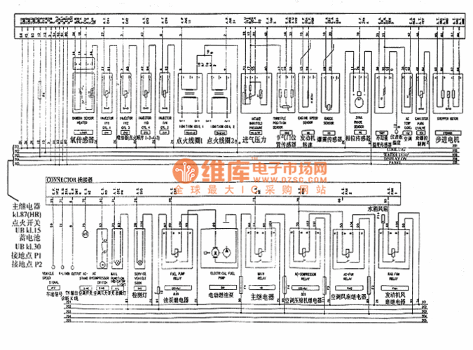 通用五菱联合电子电控系统电路图
