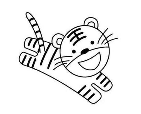 数字5画老虎简笔画老虎画大全简笔画