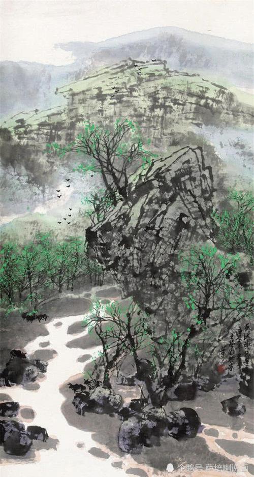 当代画家王梦湖山水画作品欣赏