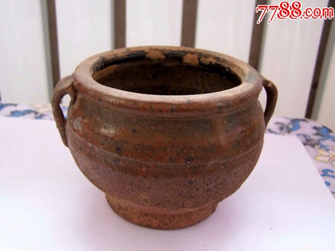 清代精致陶罐按图拍点图可放大
