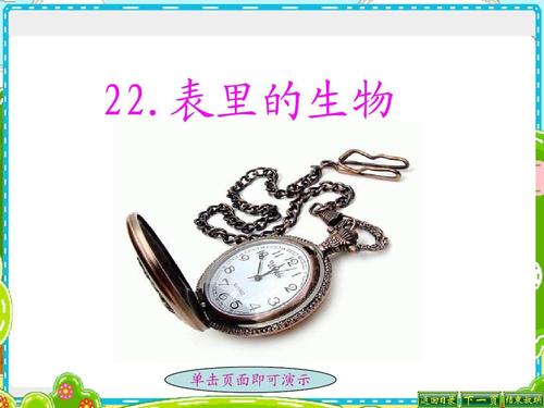 《表里的生物》ppt