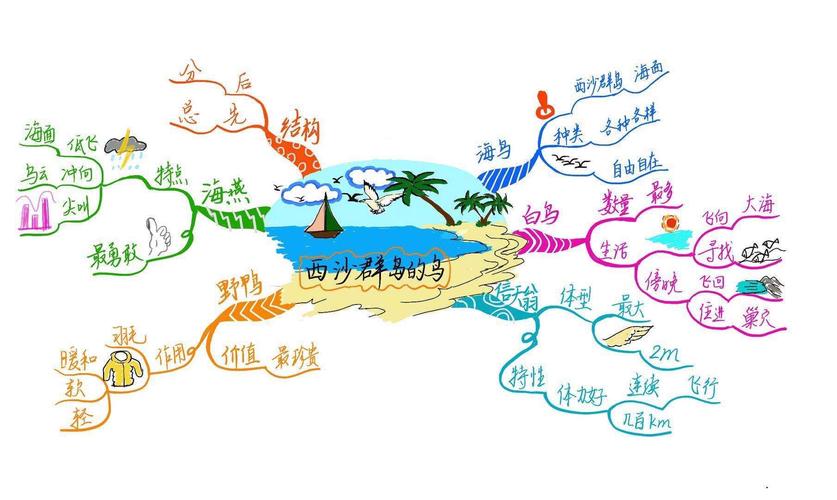 《西沙群岛的鸟》思维导图
