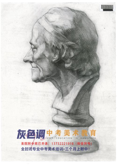 中国美院附中历年素描高分卷之——(伏尔泰)