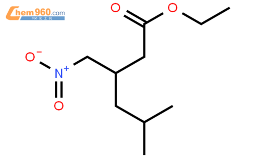 5-甲基-3-(硝基甲基)己酸乙酯结构式图片|128013-65-0结构式图片