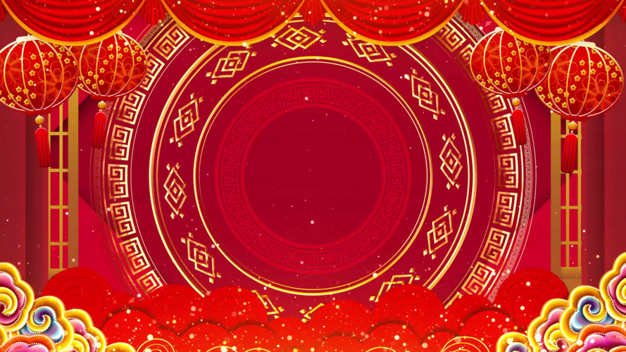 4k2021牛年元旦春节联欢晚会视频背景