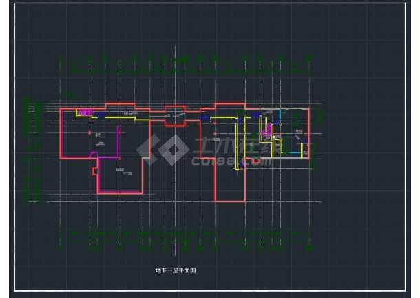 酒店健身中心建筑工程cad设计平面方案图