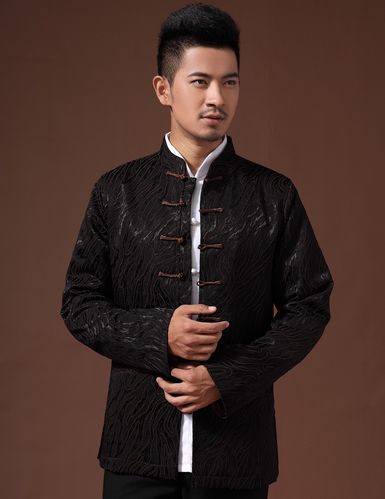 中国风 男士唐装长袖加厚秋冬装上衣 唐装男款外套中式男装