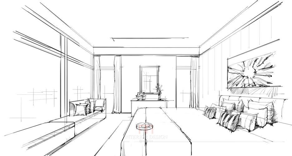 sketchbook 手绘快速表现-卧室