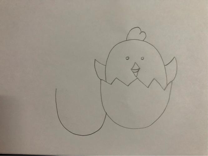 画出另一只出壳的小鸡