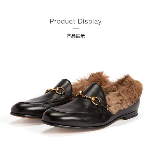 gucci/古驰 princetown系列gucci jordaan毛皮乐福鞋 397645