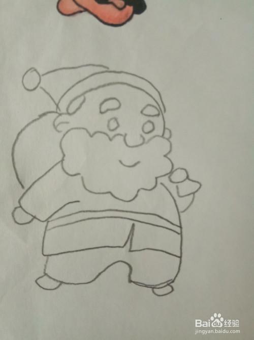 圣诞节简笔画(圣诞老人)怎么画?