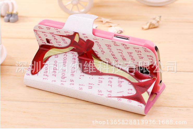 新款三星s4时尚女性高跟鞋彩绘皮套 三星系列手机保护套 e0481