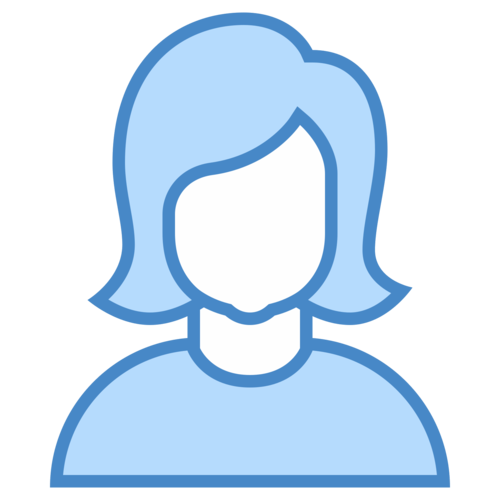 女性 蓝色图标 (png,矢量)