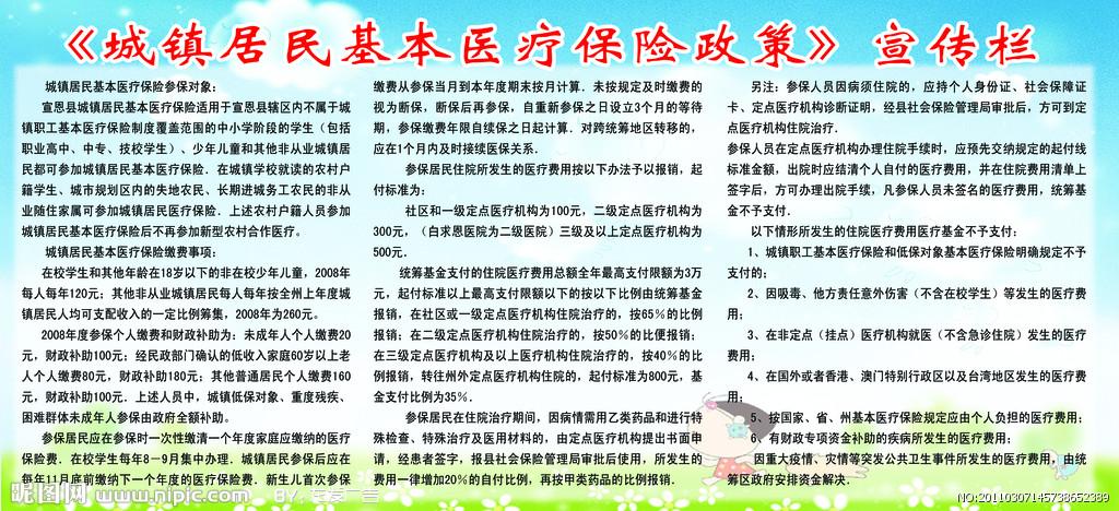 医保政策宣传栏图片