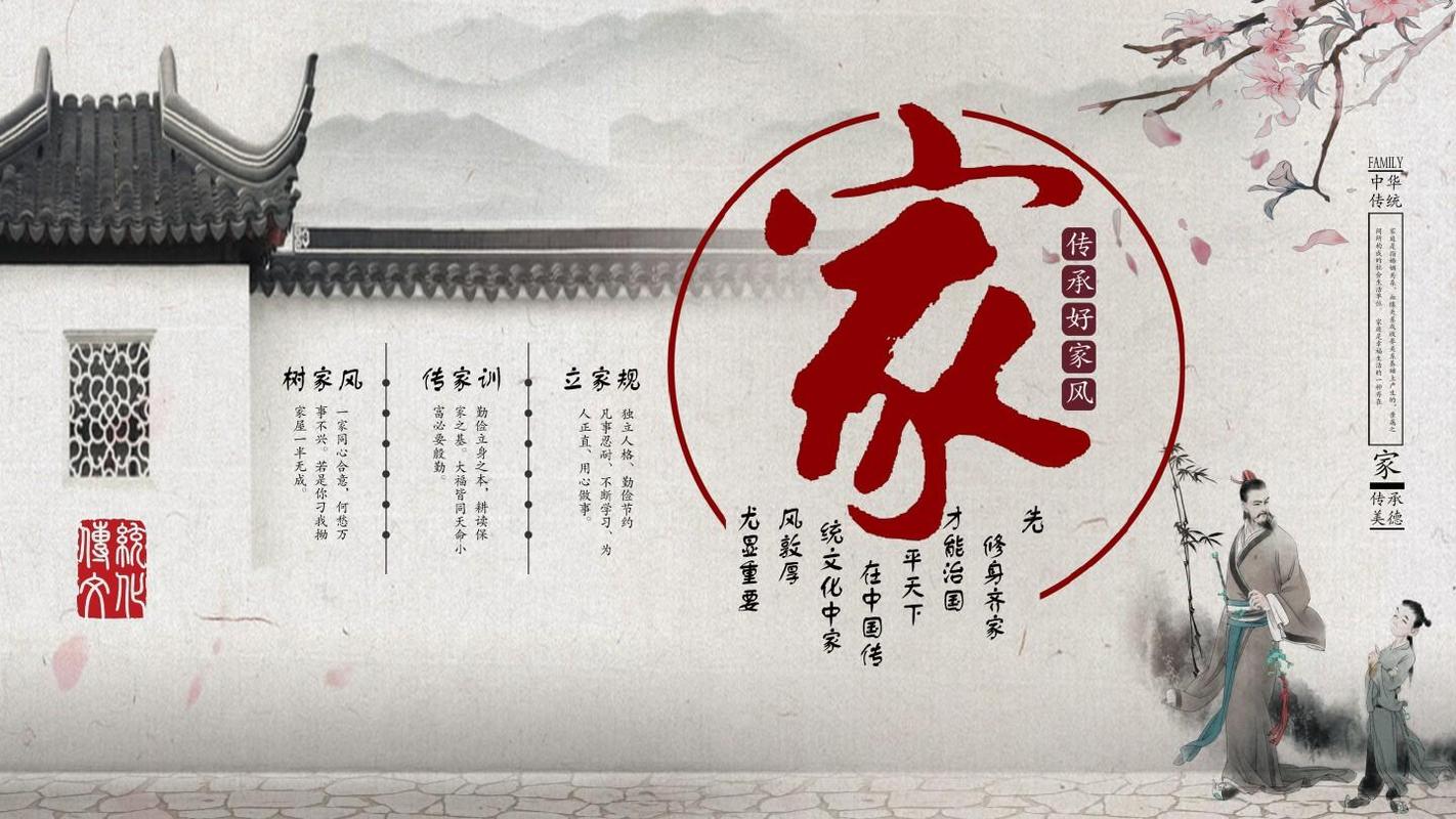 家风家训ppt模板