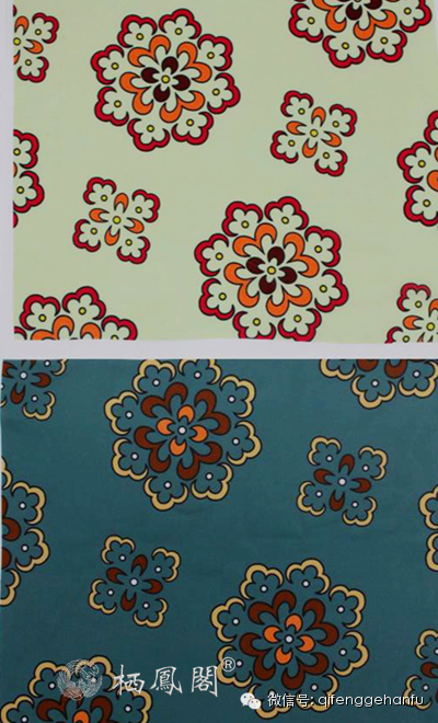 栖凤阁汉服仿唐代服饰纹样女装面料成功