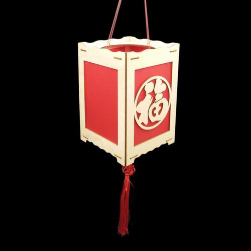 元旦春节diy红灯笼手工材料包 鸡年宫灯led手提亲子互动
