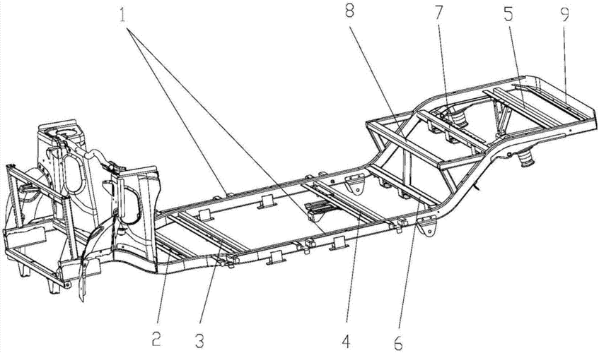 轻型车架及其四轮车制造技术,轻型货车车架设计专利_技高网