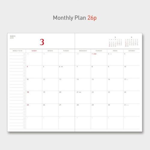 monthly plan - 2019 florence hardcover dated daily planner