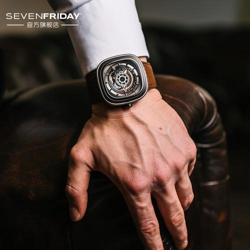 sevenfriday官方正品翻译为7个七个星期五手表机械男表p2b/01