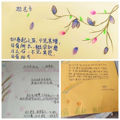 一张张立志卡,不正说明自己努力学习的决心吗?