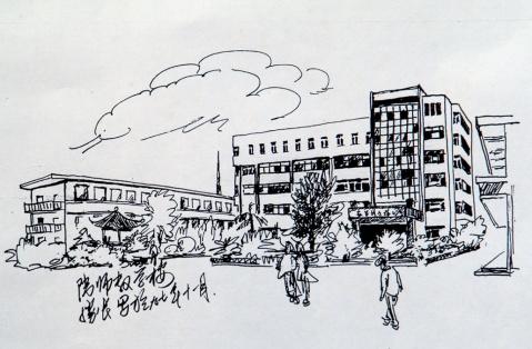 校园风景简笔画