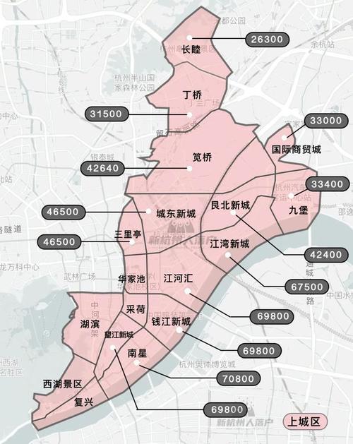 2021杭州主城区新房限价地图来了下沙大江东最高限价