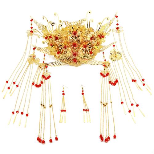 秀禾头饰复古古风中式婚礼新娘结婚大气凤冠发饰