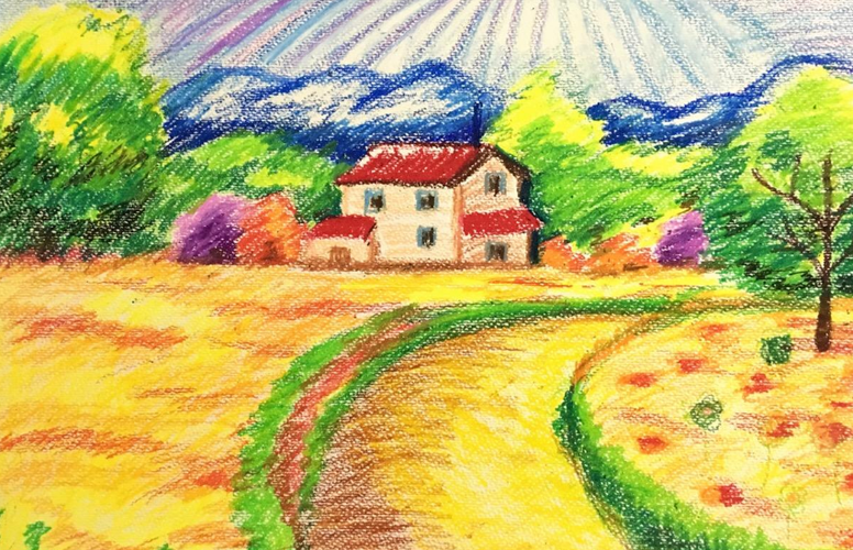 儿童风景油画图片大全2