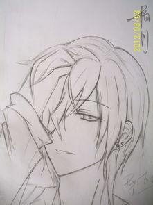 帅气的男生侧脸简笔画