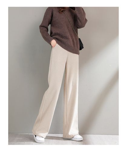 【特价捡漏】恒源祥【】商场同款休闲裤女雪尼尔阔腿裤女春秋高腰垂感