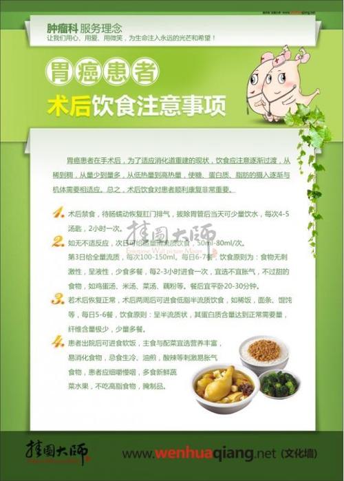 健康教育宣传板 医院健康教育知识 胃癌患者术后饮食