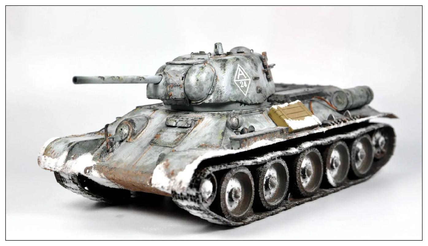 1/35苏联t34/76坦克模型.冬季涂装#苏德战争#田宫