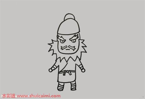 张飞怎么画张飞简笔画漂亮彩色