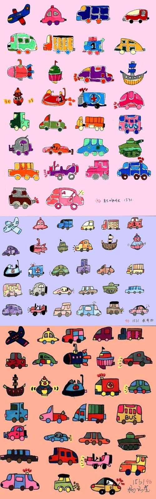 设计秀 27幅交通工具简笔画作品合辑 via 耶小蓝