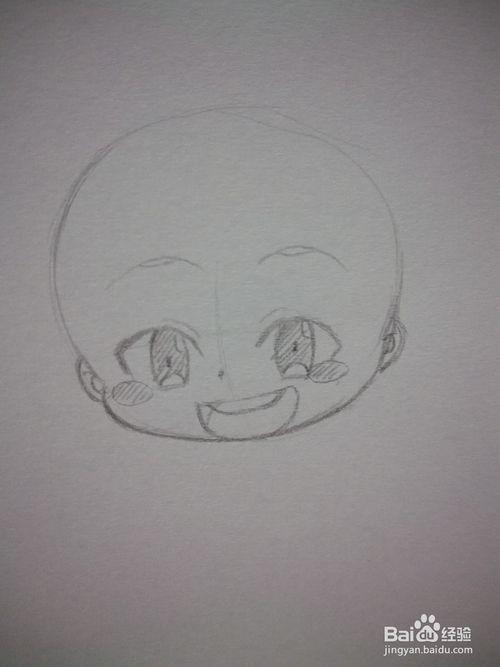 新手怎么画大笑的q版动漫人物头部