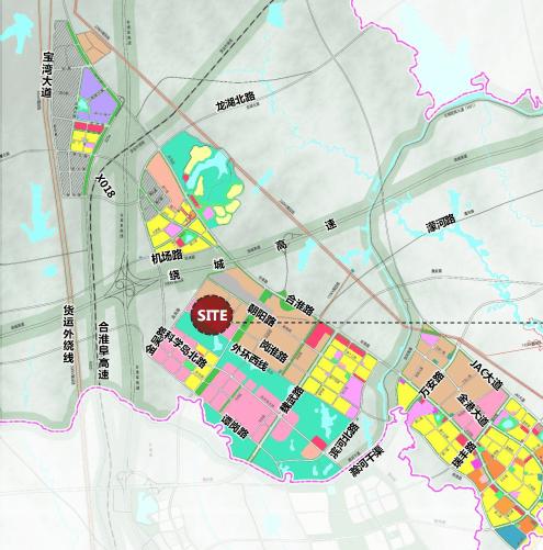 04岗集镇合淮路与万安路交口西北地块规划地块位于岗集镇镇区南部