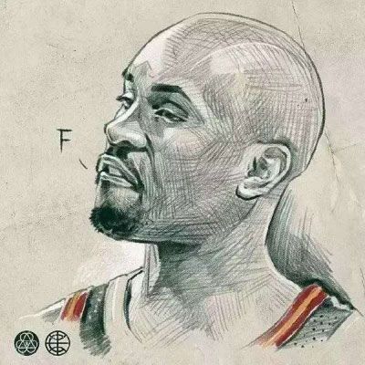 手绘nba球星图片 素描nba球星铅笔画集锦 - 高清头像 - 潮人个性网