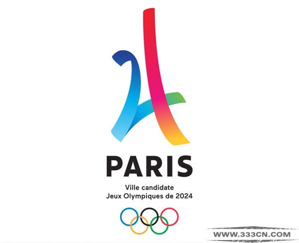 巴黎公布申办2024奥运标志 由数字"24"组成