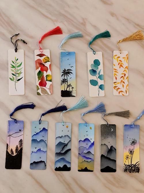 水彩小书签_水彩_书签_水彩书签_兴趣爱好_文具手账