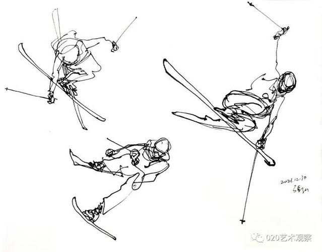 张弘:速写冬奥之美|自由式滑雪|花样滑冰|短道速滑_网易订阅