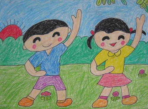 幸福童年 幸福生活绘画作品
