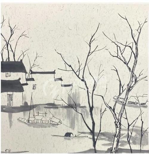 闪创国画教程,简单易学的徽州印象水墨画